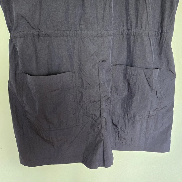 Sweaty Betty Anytime Short Sleeve Navy Romper 10 Athlesure Lightweight Casual - Picture 12 of 15